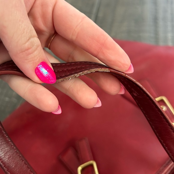 Coach bag, Red with gold hardware. VGUC - Picture 6 of 7